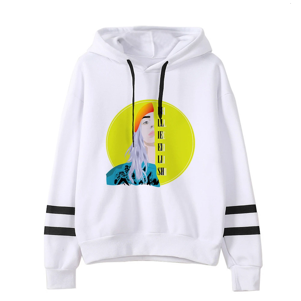 4012 Billie Eilish Bad Guy Harajuku забавные мультяшные толстовки для женщин и мужчин Осенняя теплая графическая Толстовка в стиле хип-хоп Уличная толстовка женская - Цвет: 4012