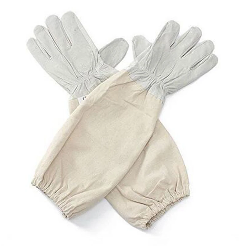 

Leather Beekeeping Gloves With Vented Full-length Sleeves Apiculture Tool Parts