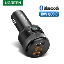 UGREEN Bluetooth FM verici hızlı 3.0 araba şarjı Bluetooth 4.2 kablosuz radyo adaptörü çift USB hızlı araba şarjı