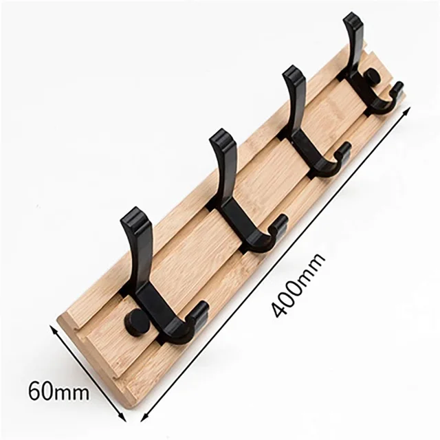 Nordic Fashion Style Bedroom Furniture Coat Rack Clothes Hanger Hooks Living Room Closet Bamboo Hat Racks Coat Hanger Wall Hook 4 Hooks