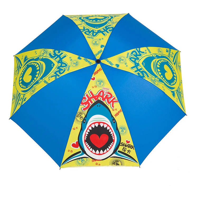 Light Yellow Зонты с мультяшным принтом, Детские Зонты от дождя, складные зонты с 8 ребрами для мальчиков и девочек, уличные зонты от дождя - Цвет: Light Yellow