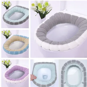 

Contrast Color Universal Warm Soft Washable Toilet Seat Cover Mat Set for Home Decor Closestool Mat Seat Case Toilet Lid Covers