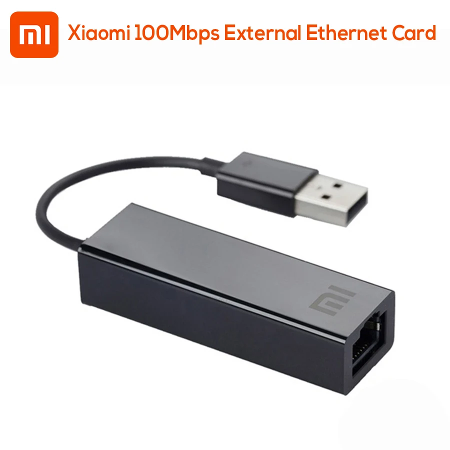 Оригинальный Xiaomi USB внешний быстрый Ethernet карта RJ45 Mi USB2.0 к кабель LAN адаптер 10/100