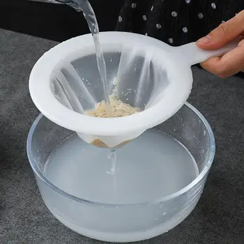 

New Kitchen Ultra-fine Mesh Strainer Kitchen Nylon Mesh Filter Spoon For Soy Milk Mesh Oil Strainer Flour Colander Sieve Sifter