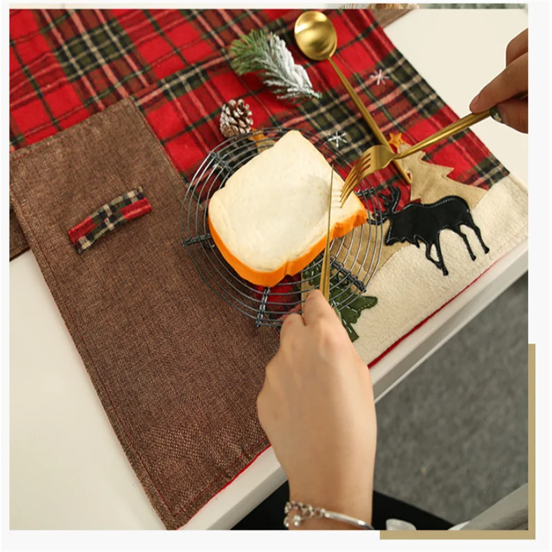 New Christmas Decorations Christmas Tablecloths High-quality Cloth Placemats Insulation Cloth Matsdining TableNew Year Gifts New Christmas Decorations Christmas Tablecloths High-quality Cloth Placemats Insulation Cloth Matsdining TableNew Year Gifts