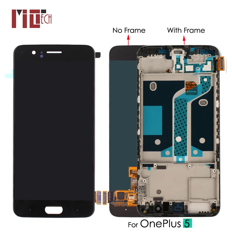 

TFT/AMOLED For Oneplus 5 A5000 1+5 LCD Display Touch Screen Digitizer OLED Assembly Replacement 5.5'' Black White No/With Frame