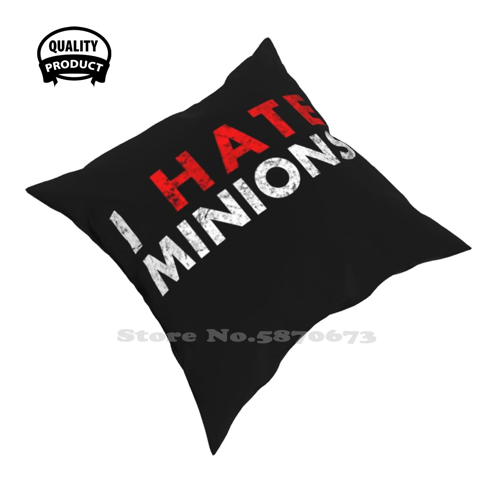 I Hate Minions - White Dirty Soft Confortevole Federa Hate Minions Minion Me Me Sucks Suck Film Film