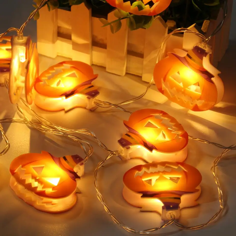 halloween light 2020 Fengrise 1 5m 10led Halloween Pumpkin Ghost Skeletons Led Light 2020 Halloween Decor For Home Horror Hallowen Party Supplies Party Diy Decorations Aliexpress halloween light 2020