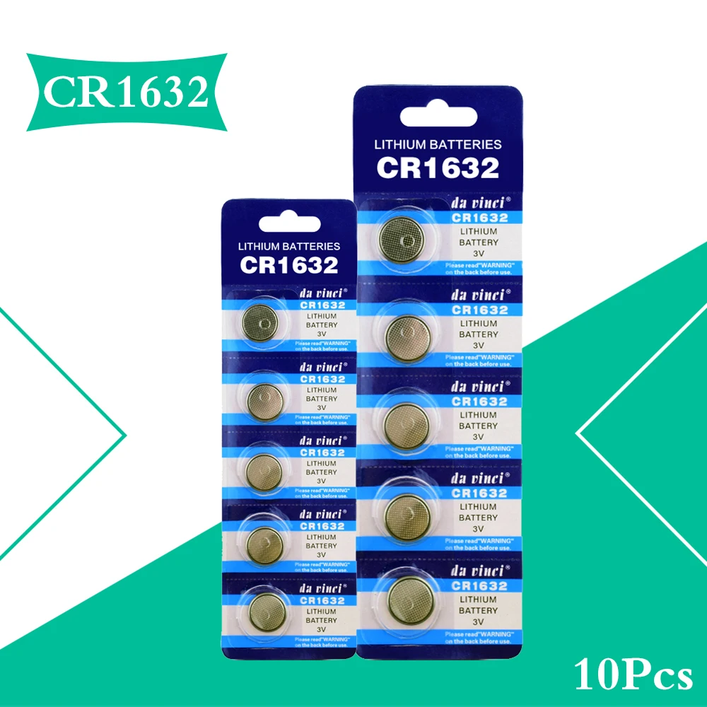 

10Pcs CR1632 Button Batteries LM1632 BR1632 ECR1632 Cell Coin Lithium Battery 3V CR 1632 For Watch Electronic Toy Remote