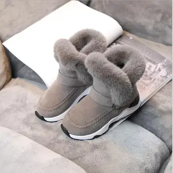 

Winter Platform girls Boots Children Rubber anti-slip Snow Boots Shoes for girl big Kids Warm Winter Shoes