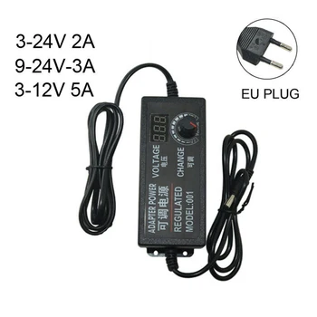 

Adjustable Universal Power Adapter AC 100-240V to DC 3V-12V 3V-24V 9V-24V Voltage Regulated Power Supply Adapter Charger Adapto