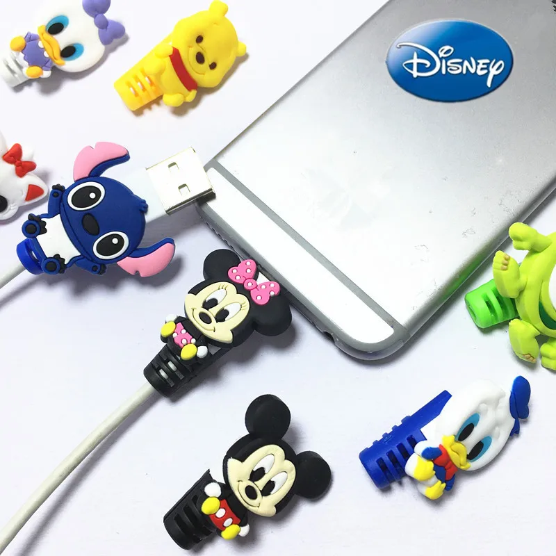 pçs disney cabo protetor de linha dados cabo caso protetor cabo dobadoura cabo dobadoura organizador para iphone ipad android cabo