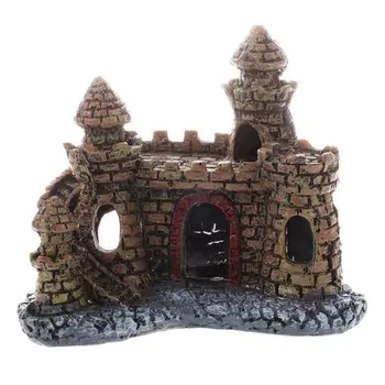 

Artificial Aquarium Fish Tank Ornament Castle Tower House Cave Craft DIY Decor