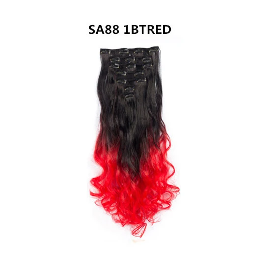 #35 MERISIHAIR, 6 шт./набор, 22 дюйма, шиньон, 140 г, прямые, 16 клипс, накладные стильные волосы, синтетические волосы на заколках для наращивания, термостойкие - Цвет: #35
