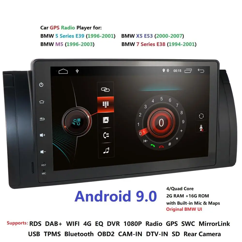 Top 9 inch 1024x600 HD Touch Screen 1 din Android 9.1 Car Multimedia Radio Stereo for BMW E39 E53 X5 Wifi 4G Bluetooth DVR RDS USB 1 Top 9 inch 1024x600 HD Touch Screen 1 din Android 9.1 Car Multimedia Radio Stereo for BMW E39 E53 X5 Wifi 4G Bluetooth DVR RDS USB 1
