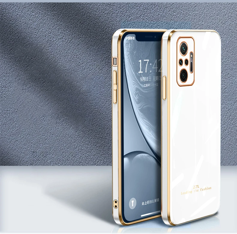 Luxury Plating Soft Silicone Camera Protective Case - Straight Edge Back Cover