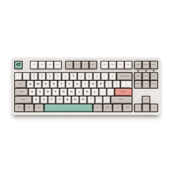 Проводная Механическая клавиатура AKKO 3087-9009 в стиле ретро с 87 клавишами Cherry MX Switch Anti-Ghosting usb type-C, игровая клавиатура с поддержкой Макросъемки - Цвет: Platinum