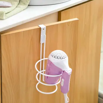 

Iron Cabinet Hanging Hair Dryer Holder Bathroom Storage Shelf Rack For Hairdryer Shower Caddy Bathroom Organizer
