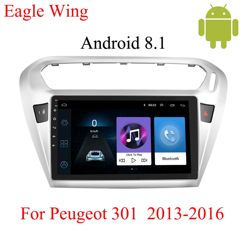 

Android 8.1 car radio multimedia player GPS For peugeot 301 Citroen Elysee 2013-2016 with car video dvd player navigation map