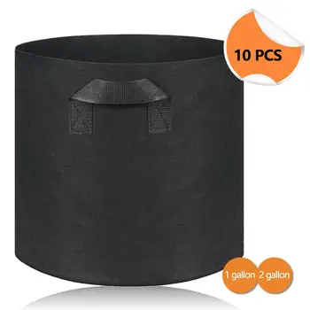 

10*Plant Grow Bag Fabric Plant Nursery Flower pot Seedlings Planter Containers Set Raising Bag Seeds Grow Box Garden Supplies