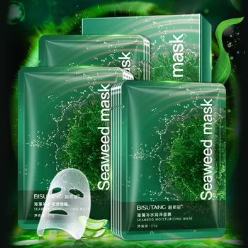 

BISUTANG Seaweed Hydrating and Moisturizing Facial Mask 10 Sheet Boxed Facial Care Pore Shrinking Skin Care Products