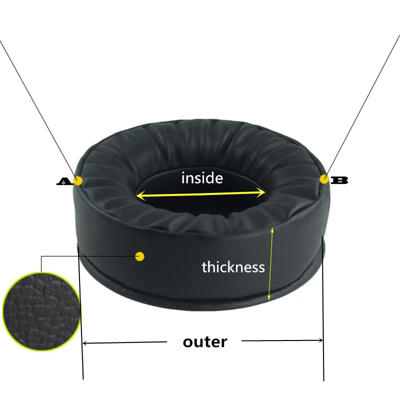 General 70mm 80mm 85mm-105mm Soft Protein Skin Memory Foam Ear Pads Cushions for Headphones high quality (6)