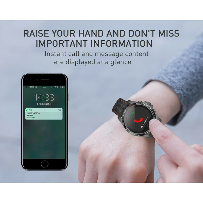 Smart Watch Sports Fitness Heart Rate Blood Pressure Calories Tracking Wristband HSJ-19