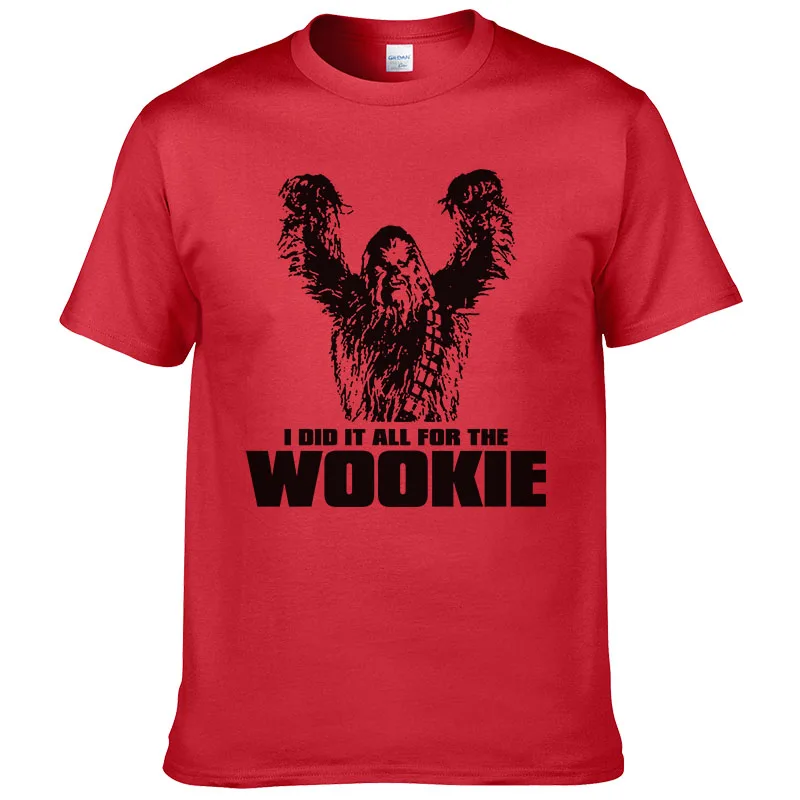Тренд Футболка мужская футболка Star Wars Chewbacca Head Chewy футболка с Вуки мужская хлопковая рубашка короткий рукав Топ Мужская одежда Wookiee - Цвет: 10