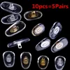 10pcs=5Pairs Silicone Screw On Nose Pads Brace Support For Glasses Sunglasses Support Nose Pads Eyewear Accessories S/L Size ► Photo 1/6
