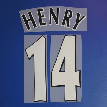 

Plastic material Retro 0506 2005 2006 henry Arsenal number font print, Hot stamping patches badges