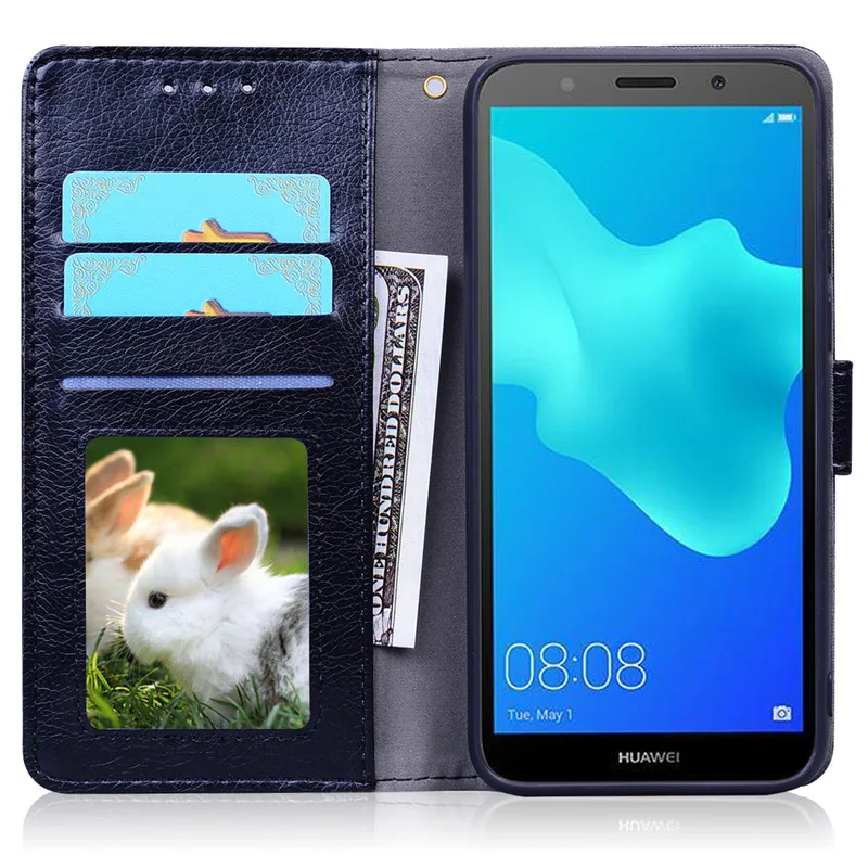Для Huawei Y5 2018 чехол для Lite / Prime мягкий кожаный кошелек из ТПУ флип кейс Y 5