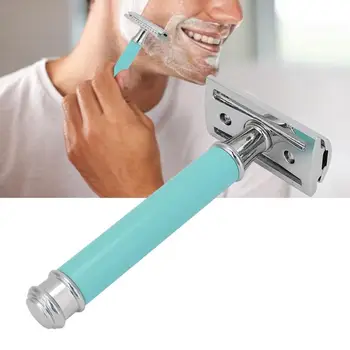 

2020 Barber Razor Traditional Double-Edge Blade Safety Shaving Tool Beard Manual Shaver For Men Blue G0220