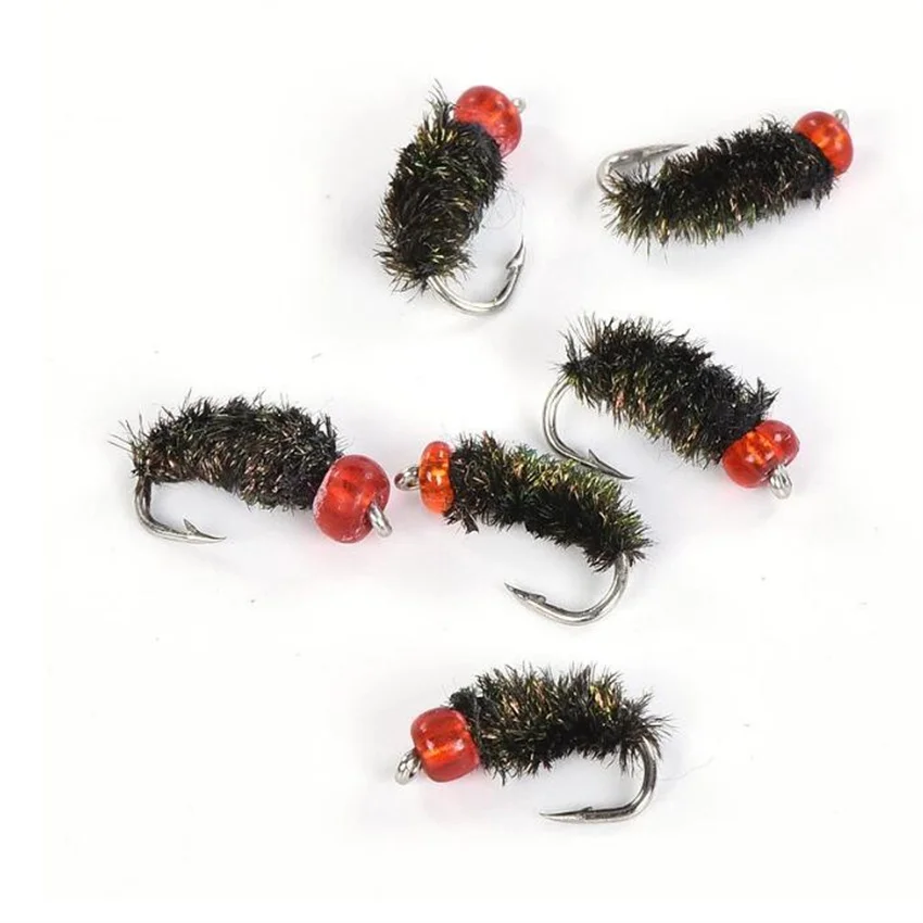 1Pcs/Lot Fish Scale Sequin Set Bead Head Dry Fly Griffith's Gnat Midge Fly  Trout Fly Fishing Flies Bait