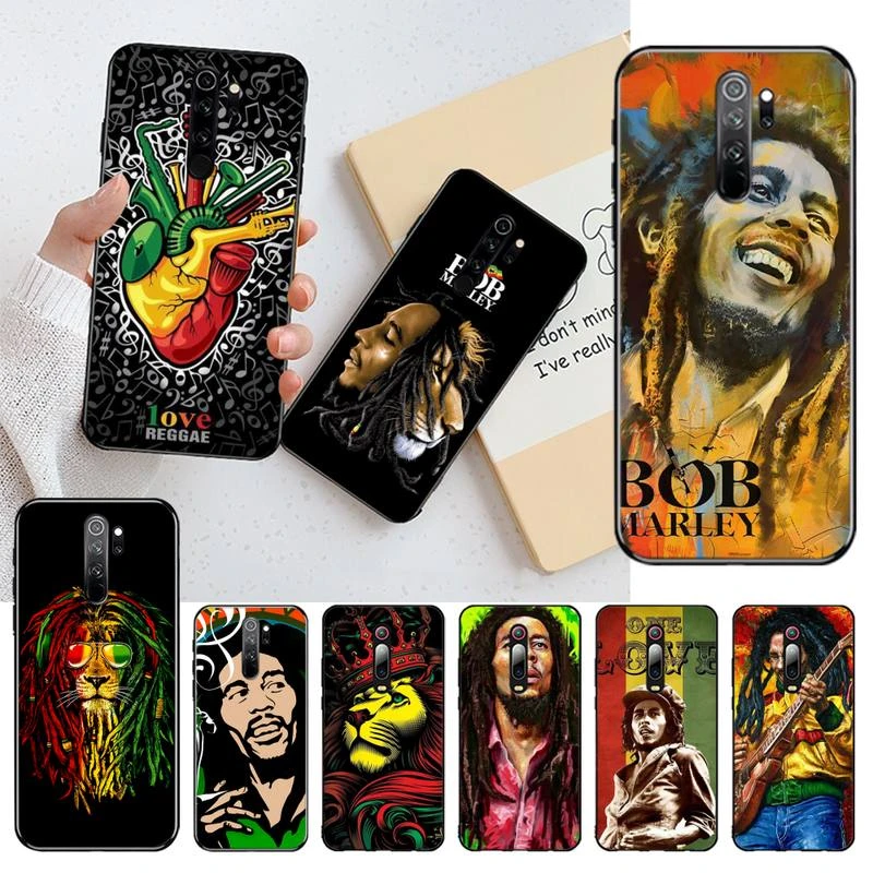 Lion Reggae Bob Marley Phone Case for Redmi 9A 8A 7 6 6A Note 9 8 8T Pro Max Redmi 9 K20 K30 Pro xiaomi leather case cover