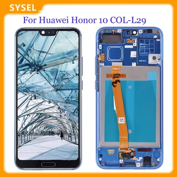 

Fingerprint With Frame LCD For Huawei Honor 10 COL-L29 LCD Display + Touch Screen Panel Glass Assembly