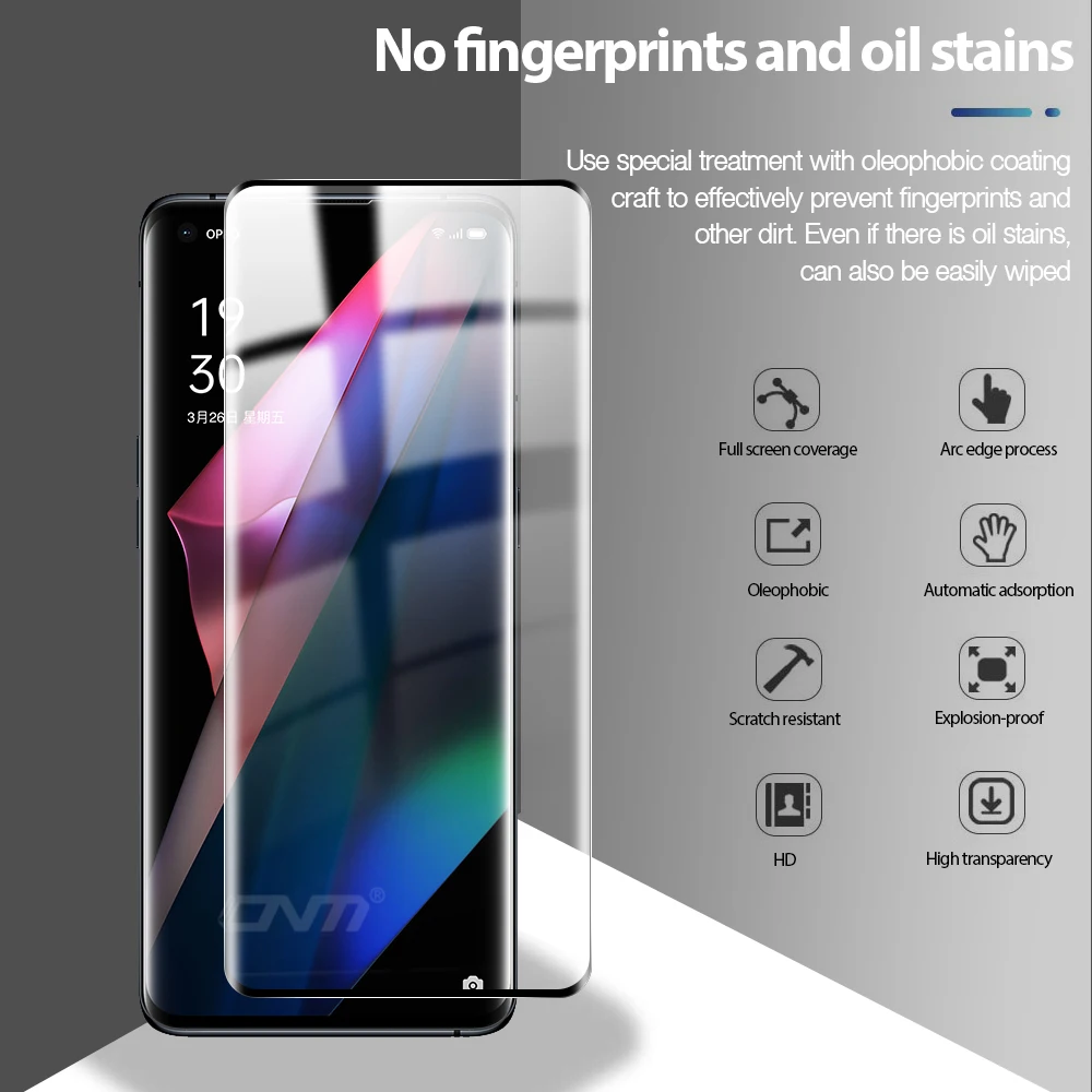 mobile screen guard Tempered Glass For OPPO Find X3 X5 Pro Screen Protector Film Curved Edge Full Cover Protective Glass For OPPO Find X3Pro X5Pro phone screen guard