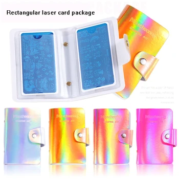

20 card slots Nail Art Printing Template laser Card Nail Stamping Plate Bag CaseFolder Manicure Stamp Stencil Holder Tools