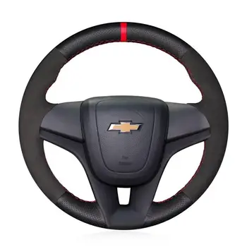 

Anti Slip Black Leather Steering Wheel Stitch on Wrap Cover For Chevrolet Cruze 09-14/Aveo 11-14/Orlando 10-15/Holden Cruze 2010