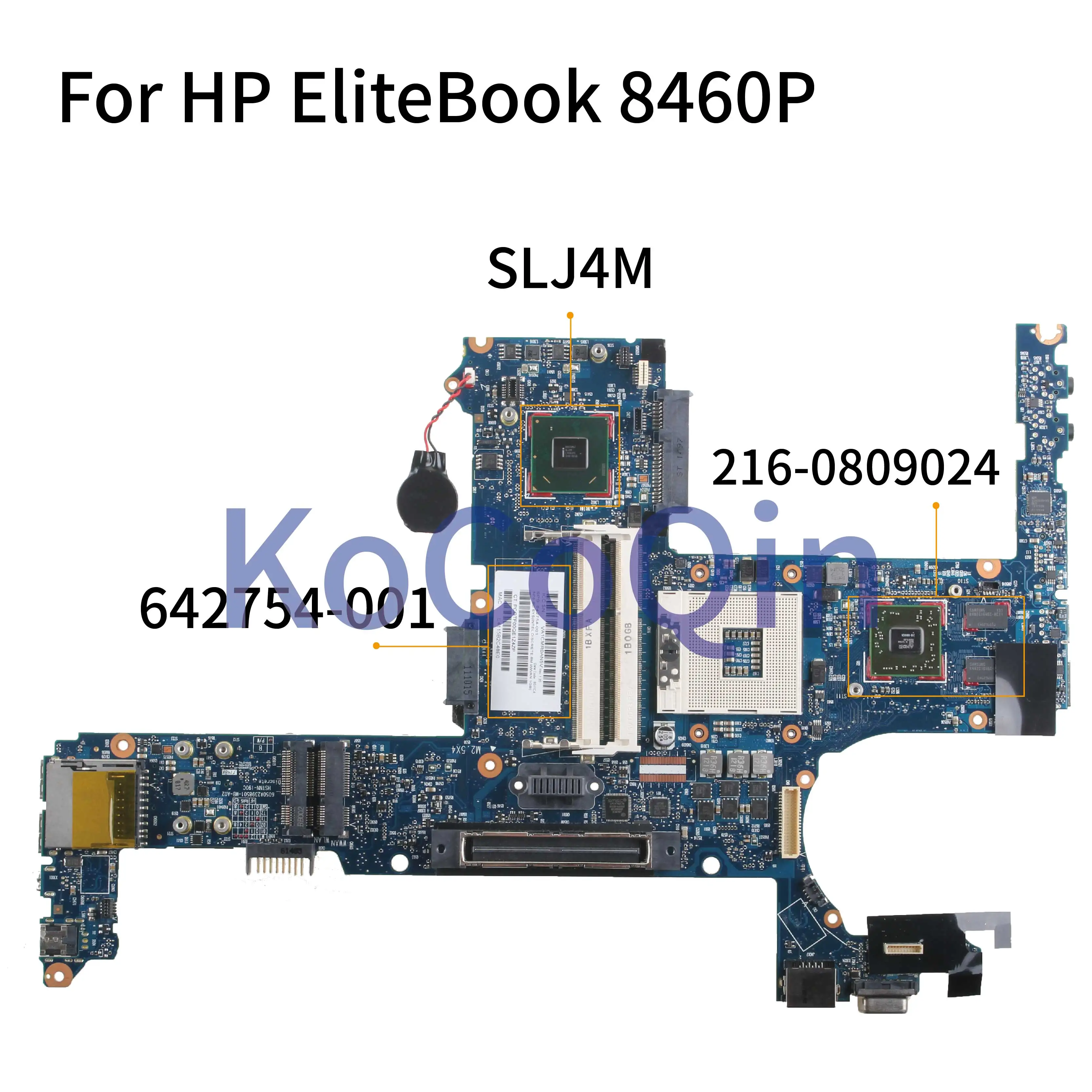 KoCoQin материнская плата для ноутбука hp EliteBook 6460B 8460P материнская плата 642754-001 642754-501 6050A2398501 SLJ4M 216-0809024