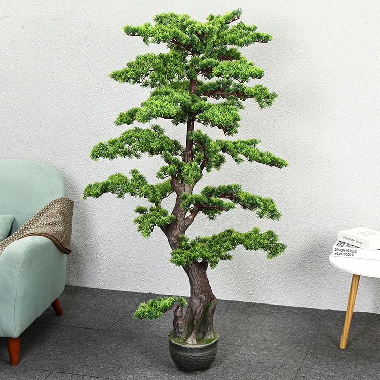 Fake Tree 1 6 Meters Guest Greeting Pine Artificial Tree Large Greenery Plant Bonsai Indoor Living Room Fake Plants Aliexpress