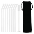 8Pcs Bent Black