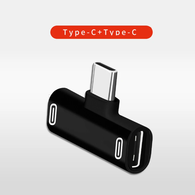 3 in 1 USBto type-C Jack adapter for mi 8 6 headphone Double USB listing Mobile phone accessories Charge Adapters | Мобильные