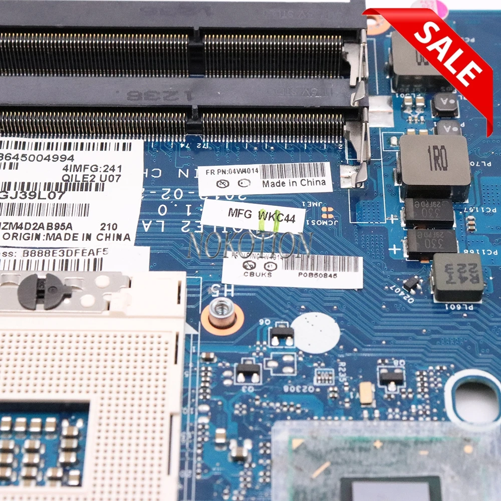 NOKOTION 04W4014 материнская плата для lenovo E530 материнская плата для ноутбука QILE2 LA-8133P DDR3 полный тест