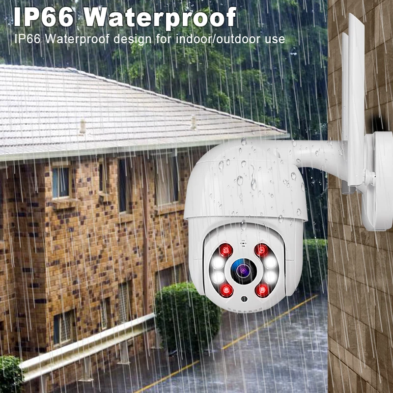 

FUERS 1080P PTZ IP Camera Outdoor Speed Dome Wireless CCTV Surveillance Security Camera Wifi Night Vision Dual Light Source