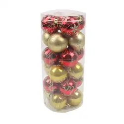 24 шт 6 см Снежинка печати шарики для рождественских елок безделушки вечерние висячие украшения вечерние Декор подарок