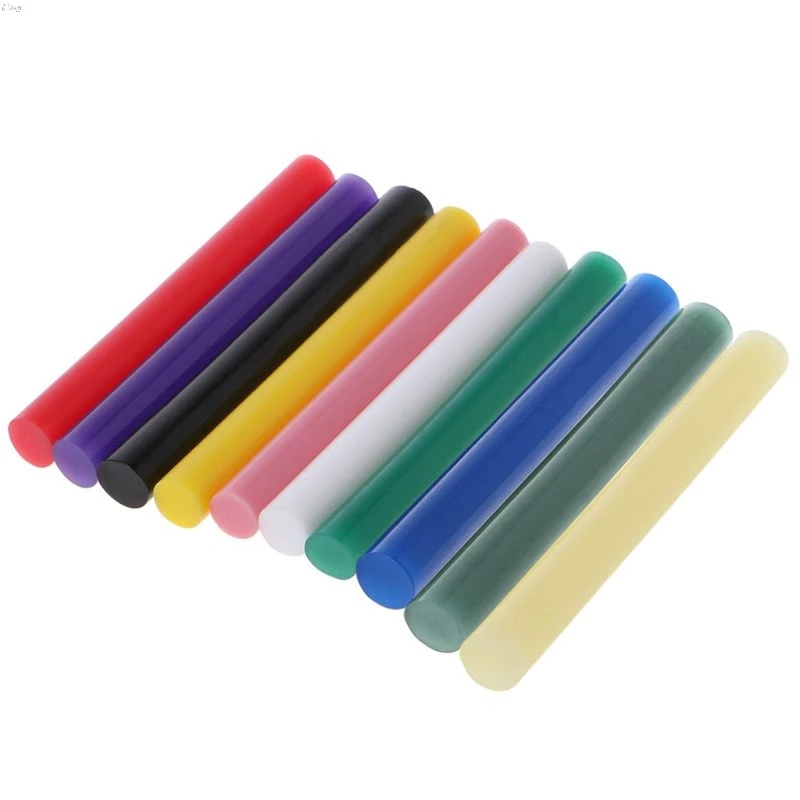 

10Pcs 11*100mm Clear Colorful Hot Melt Glue Sticks Vintage Sealing Wax Envelope Invitation Stamp Security Packaging Repair Tool