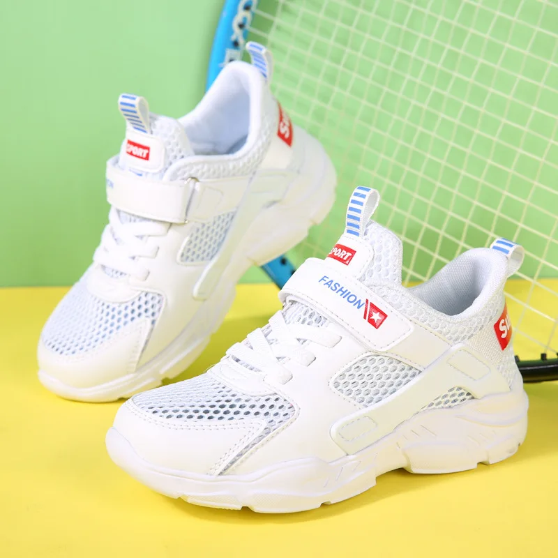

2019 Summer New Style CHILDREN'S Shoes Mesh Shoes Korean-style Velcro Anti-slip Lightweight Breathable Single Network Children S