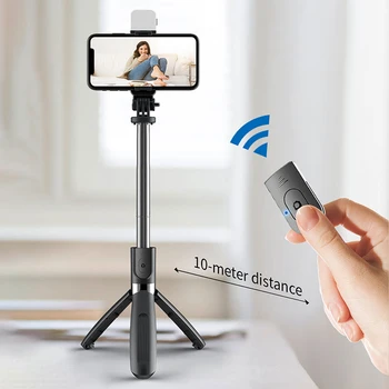 

3 in 1 Tripod Selfie Stick with Wireless Bluetooth Mobile Phone 360 Degree Rotate Holder for iPhone Video Call Youtube