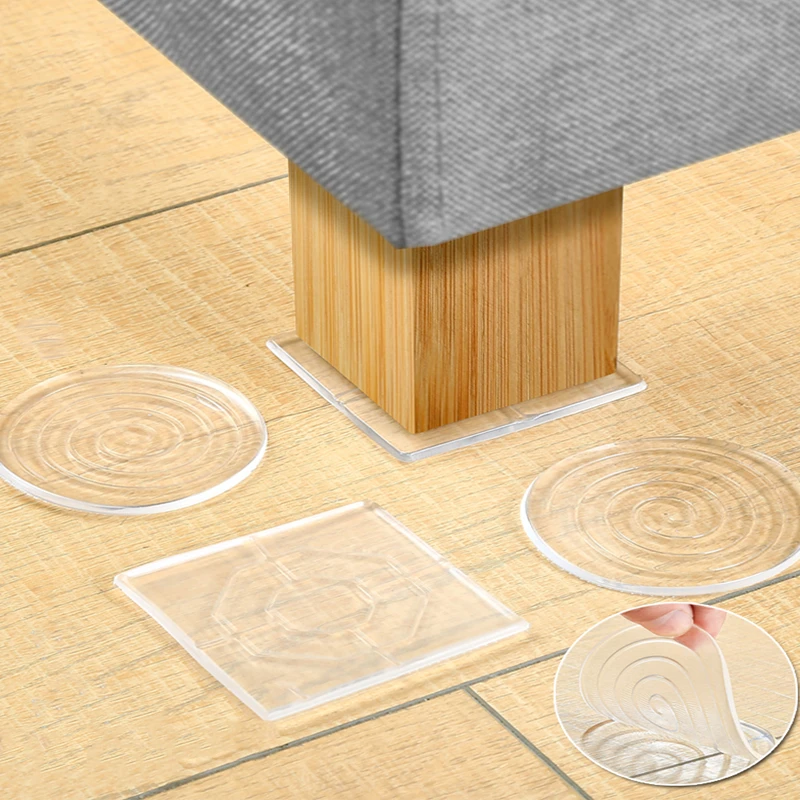 4Pc Furniture Silicon Protector Table Mat Anti Slip Shock Proof Pad Cups Chair Leg Protectors Silicone Feet Floor Legs Pads Sofa