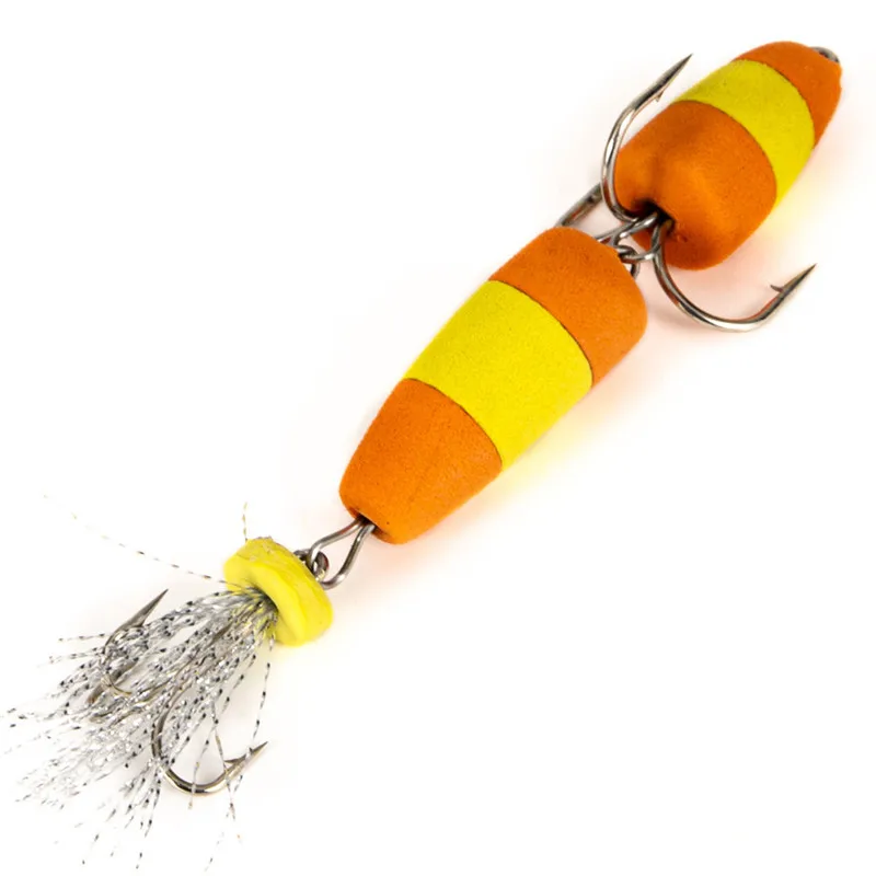  New 2PCS Fishing Lure Swimming Lure Sea Bass Lure Multicolor Insect Bait Soft Fishing Lure